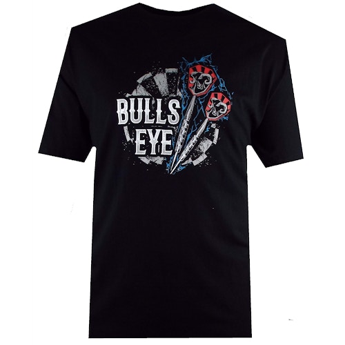 Spionage Bulls Eye Print T-Shirt Schwarz